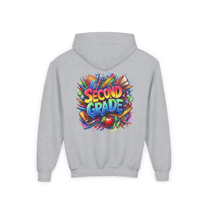 Second Grade Kids Hoodie — Colorful School Day Pullover