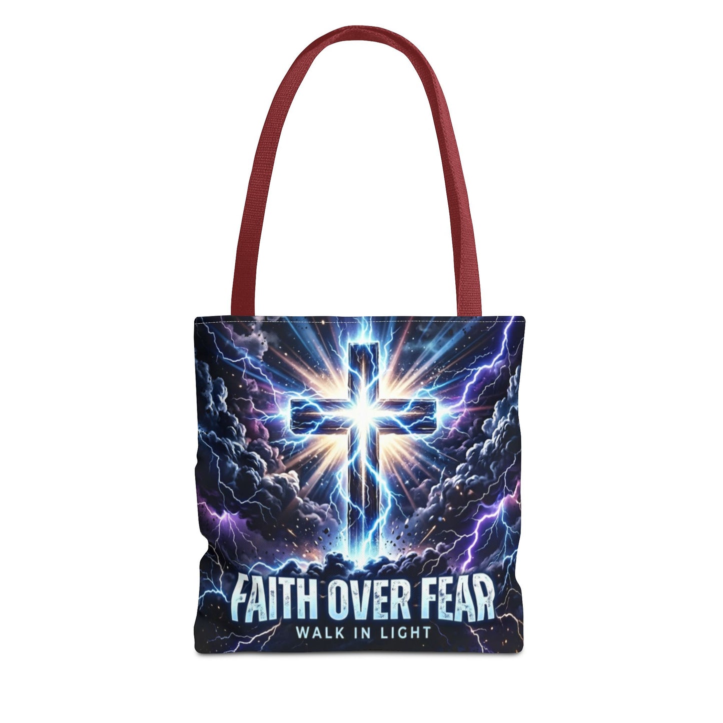 Faith Over Fear Cross Tote Bag