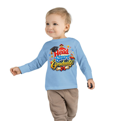 Toddler Long Sleeve Tee - "Head Start Graduate" Preschool Graduation Shirt