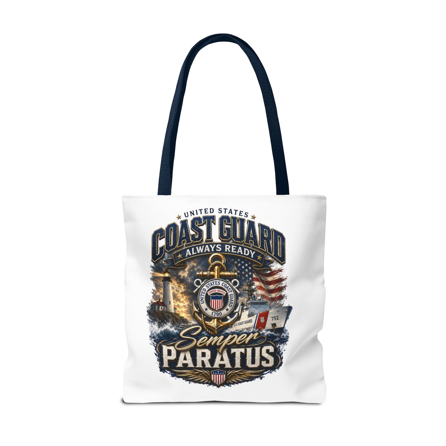 Coast Guard Semper Paratus Tote Bag – U.S. Coast Guard Patriotic Beach & Everyday Carry