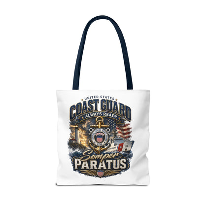 Coast Guard Semper Paratus Tote Bag – U.S. Coast Guard Patriotic Beach & Everyday Carry