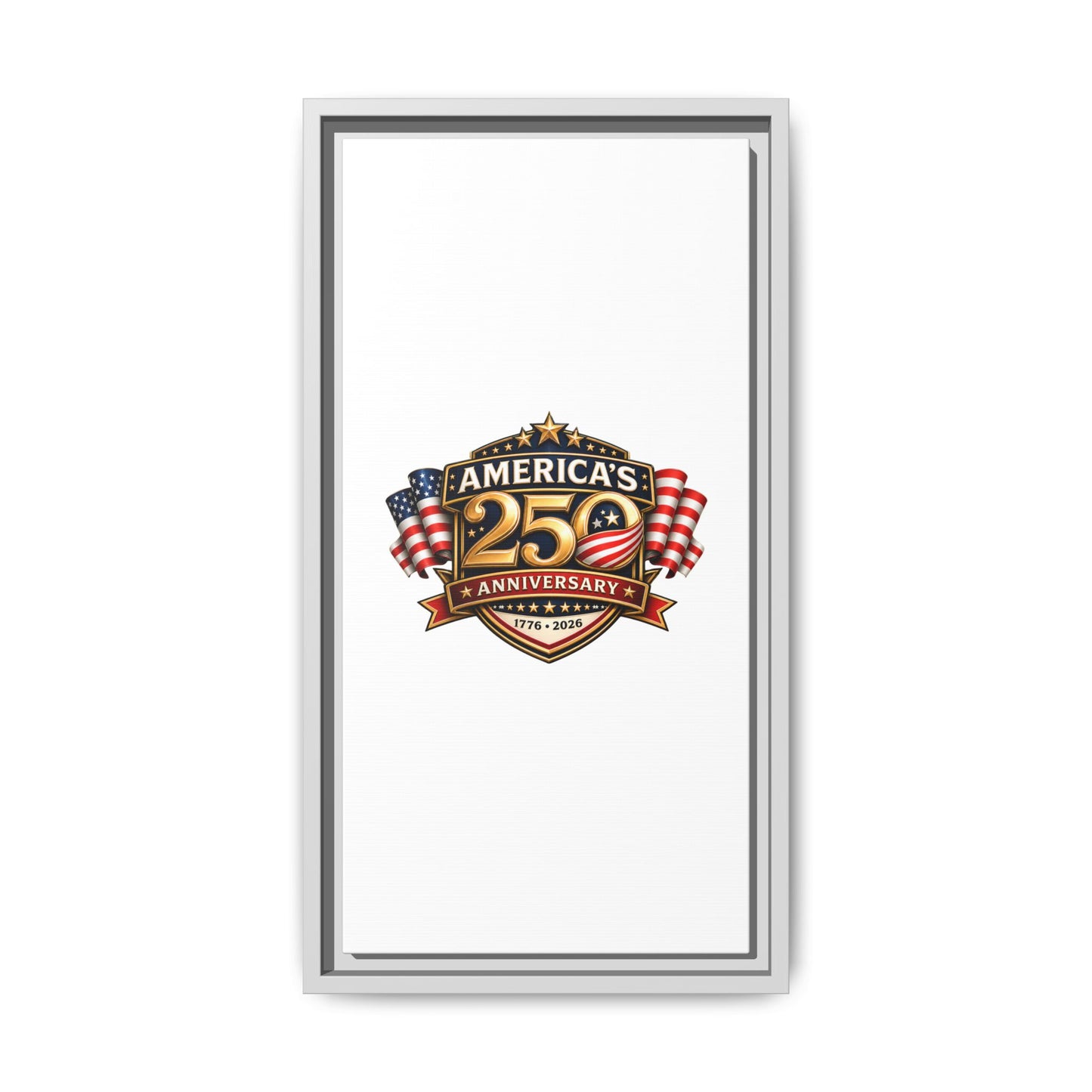 America's 250th Anniversary Framed Matte Canvas - 1776–2026 Patriotic Wall Art