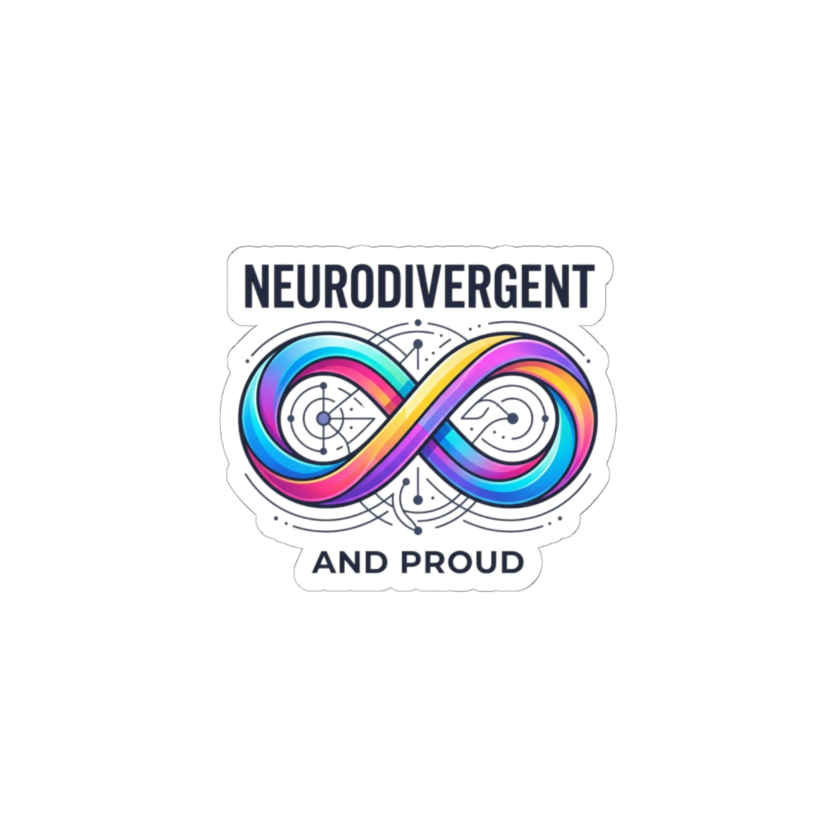 Neurodivergent & Proud Kiss-Cut Stickers | Neurodiversity, Autistic Pride