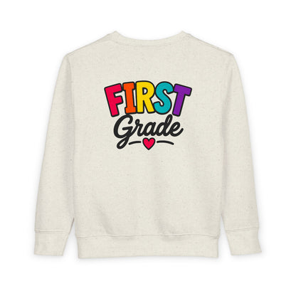 First Grade Toddler Sweatshirt — Colorful Back-to-School Kids Pullover