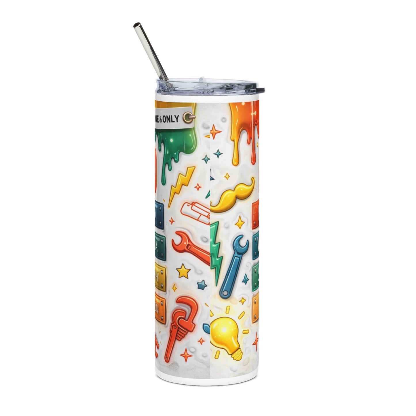 Inspirational Kids Tumbler — "He Is" Brave Warrior Smart Wise Stainless Steel 20oz