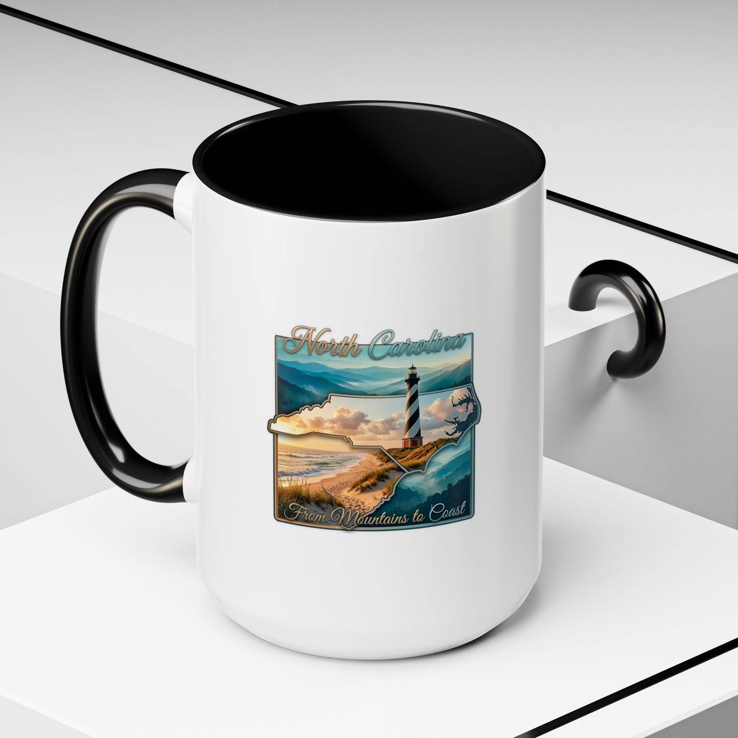 Coastal Lighthouse Coffee Mug – From Mountains to Coast Accent Mug