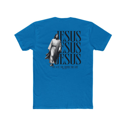 Jesus Repeat Graphic T-Shirt — "Jesus, Jesus, Jesus" Faith Tee