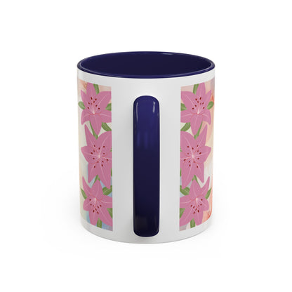 Mom Acronym Coffee Mug — "MOM: Magical • One-of-a-Kind • Motivator" Floral Accent