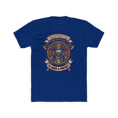 Firefighter Tribute Tee — 'To Serve & Protect' Helmet Maltese Cross Design