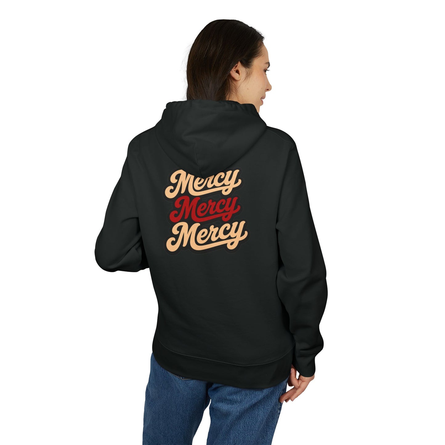 Mercy Mercy Mercy Hoodie — Retro Script Graphic Pullover