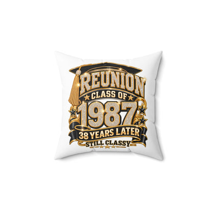 Reunion Pillow - Class of 1987 38 Years Later (Still Classy)