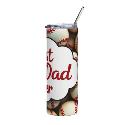 Baseball "Best Step Dad Ever" 20oz Stainless Steel Tumbler
