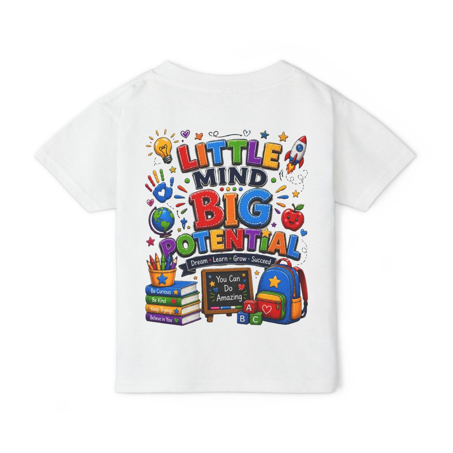 Toddler T‑Shirt — "Little Mind Big Potential" Back‑to‑School Graphic Tee