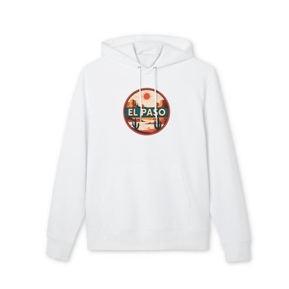 El Paso Desert Badge Hoodie — Retro Southwest Travel Pullover