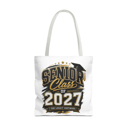 Senior Class of 2027 Tote Bag – Graduation Gift Tote with Cap Graphic