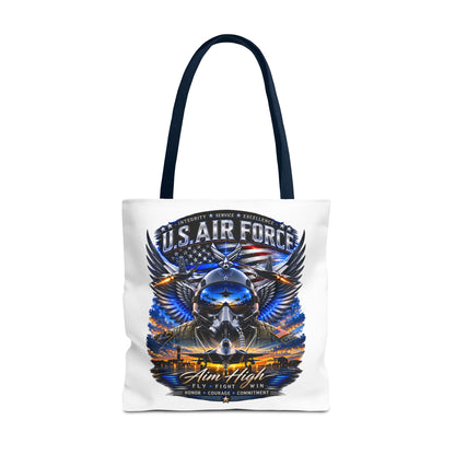 U.S. Air Force Aviator Tote Bag – 'Aim High' Military Pilot Design