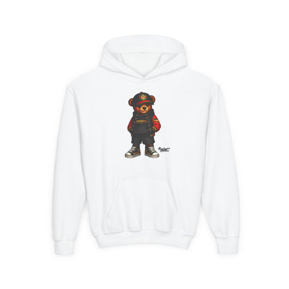 Youth Bear Hoodie – Streetwear Teddy Graphic Pullover for Kids