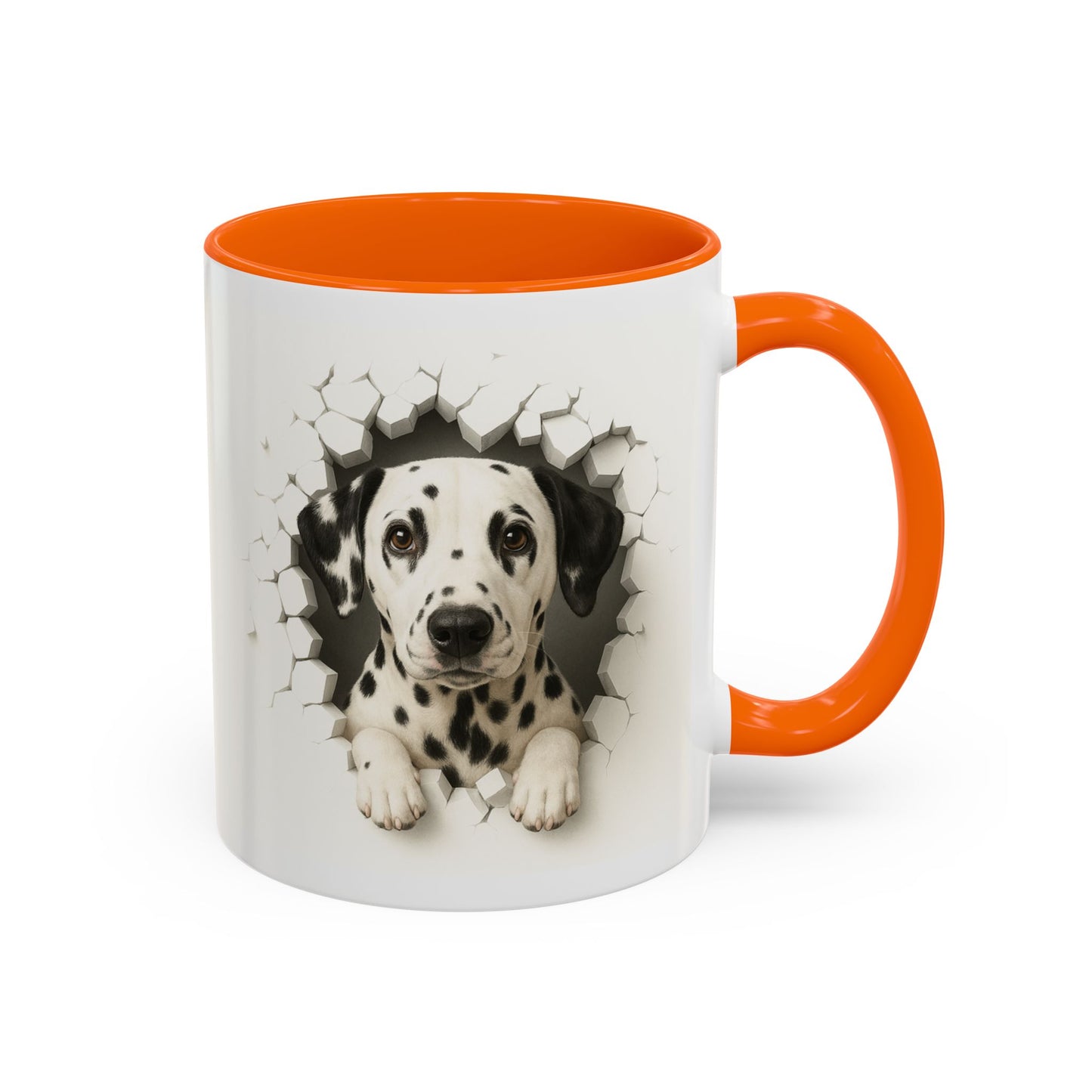 Dalmatian Peekaboo Accent Coffee Mug - Cute Dog Lover Gift (11/15oz)