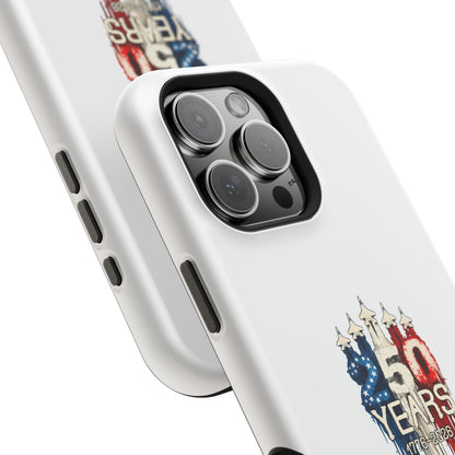50 Years Patriotic iPhone Case — American Flag Anniversary Magnetic Impact-Resistant Case
