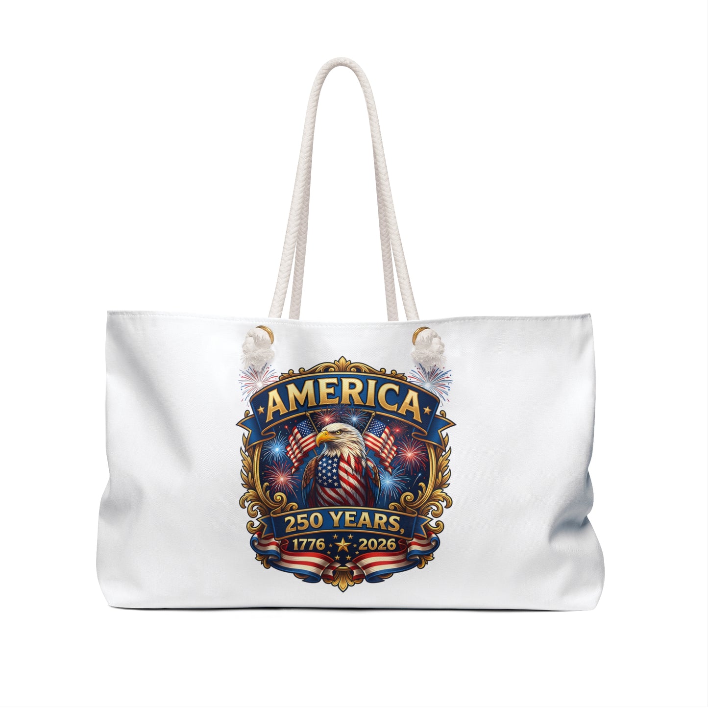 America 250th Anniversary Weekender Bag — Patriotic Eagle Travel Tote (1776–2026)