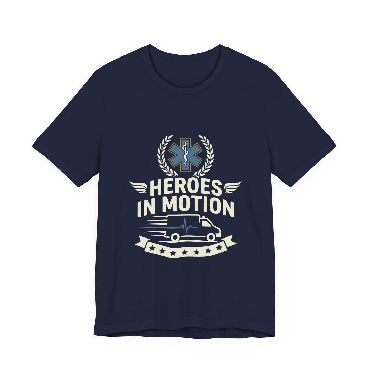 EMT "Heroes in Motion" Tee - Paramedic Ambulance Tribute Shirt