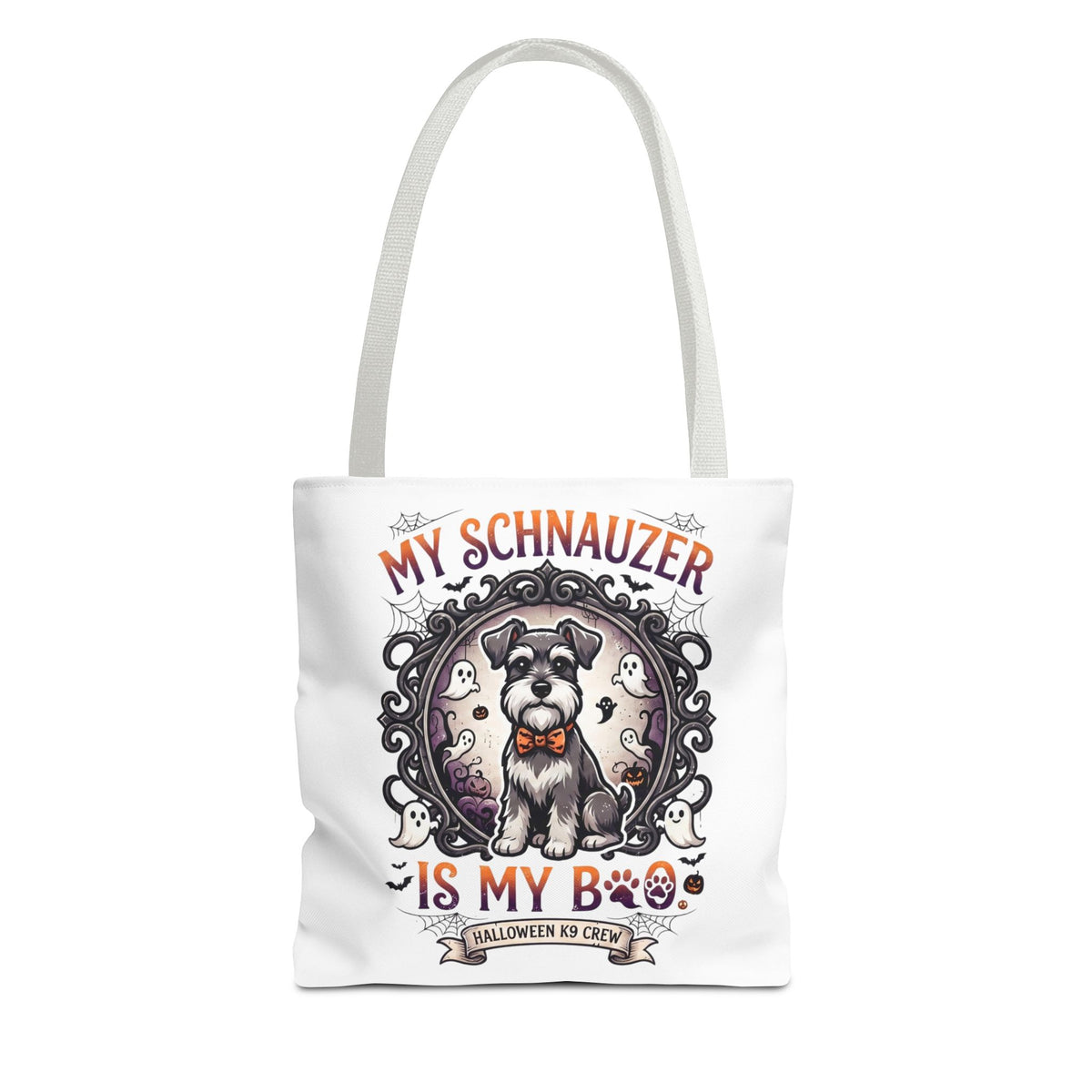 Halloween Schnauzer Tote Bag - "My Schnauzer Is My Boo" Cute Dog Halloween Gift