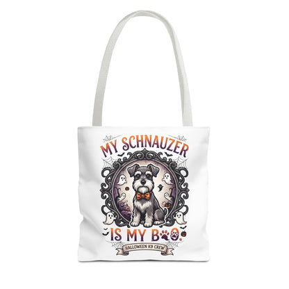 Halloween Schnauzer Tote Bag - "My Schnauzer Is My Boo" Cute Dog Halloween Gift