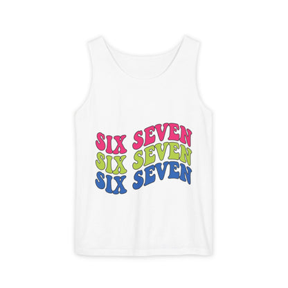 Six Seven Retro Graphic Tank Top — Colorful 1960s Vibe