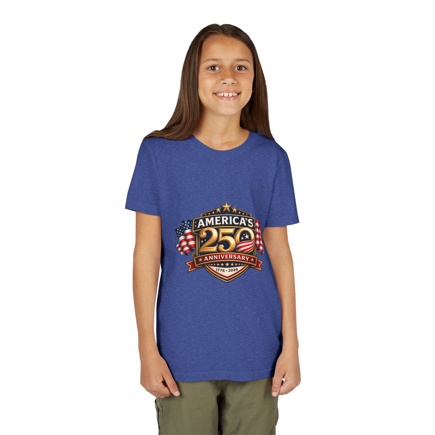 America's 250th Anniversary Youth Tee - Patriotic 1776–2026 Celebration Shirt
