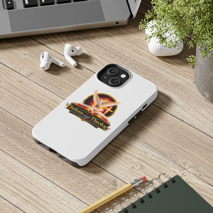 Wisdom and Theology Tough Phone Case — Christian Dove & Cross Design