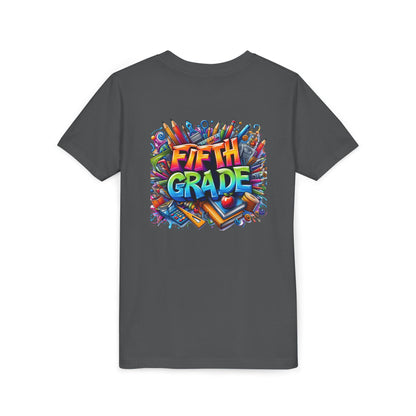 Fifth Grade Kid's Tee - Colorful School Supplies Back to School T-Shirt