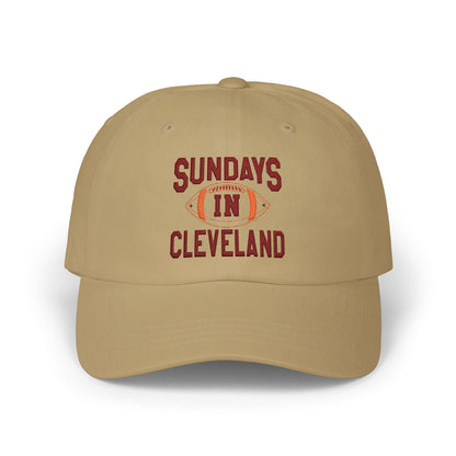 Dad Cap – "Sundays in Cleveland" Football Embroidered Hat