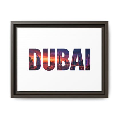 Dubai Photo-Text Matte Canvas Framed Wall Art