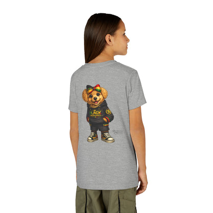Youth Tee — Rasta Teddy "Black Excellence" Graphic Shirt