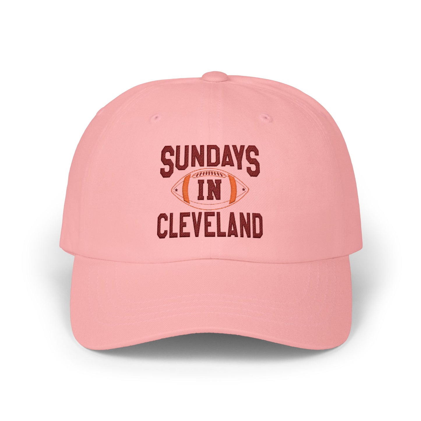 Dad Cap – "Sundays in Cleveland" Football Embroidered Hat
