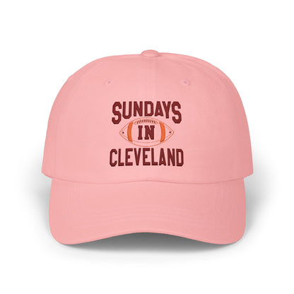 Dad Cap – "Sundays in Cleveland" Football Embroidered Hat