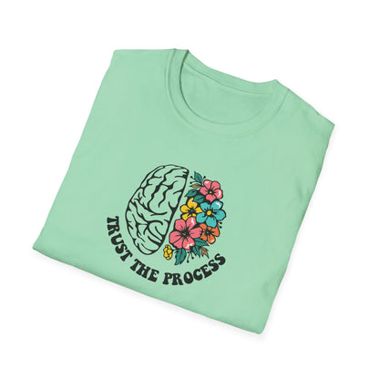 Trust the Process Brain & Flowers T-Shirt