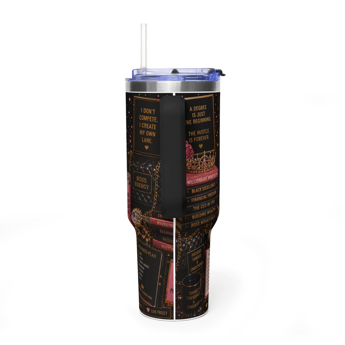 Campus CEO 40oz Vacuum Tumbler – Motivational College Planner Travel Mug