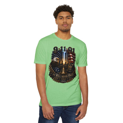 9/11 We Will Never Forget Memorial T-Shirt