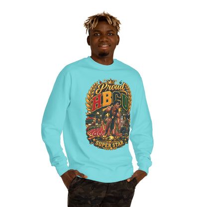 HBCU Proud Crewneck Sweatshirt — "Proud HBCU Super Star" Graphic