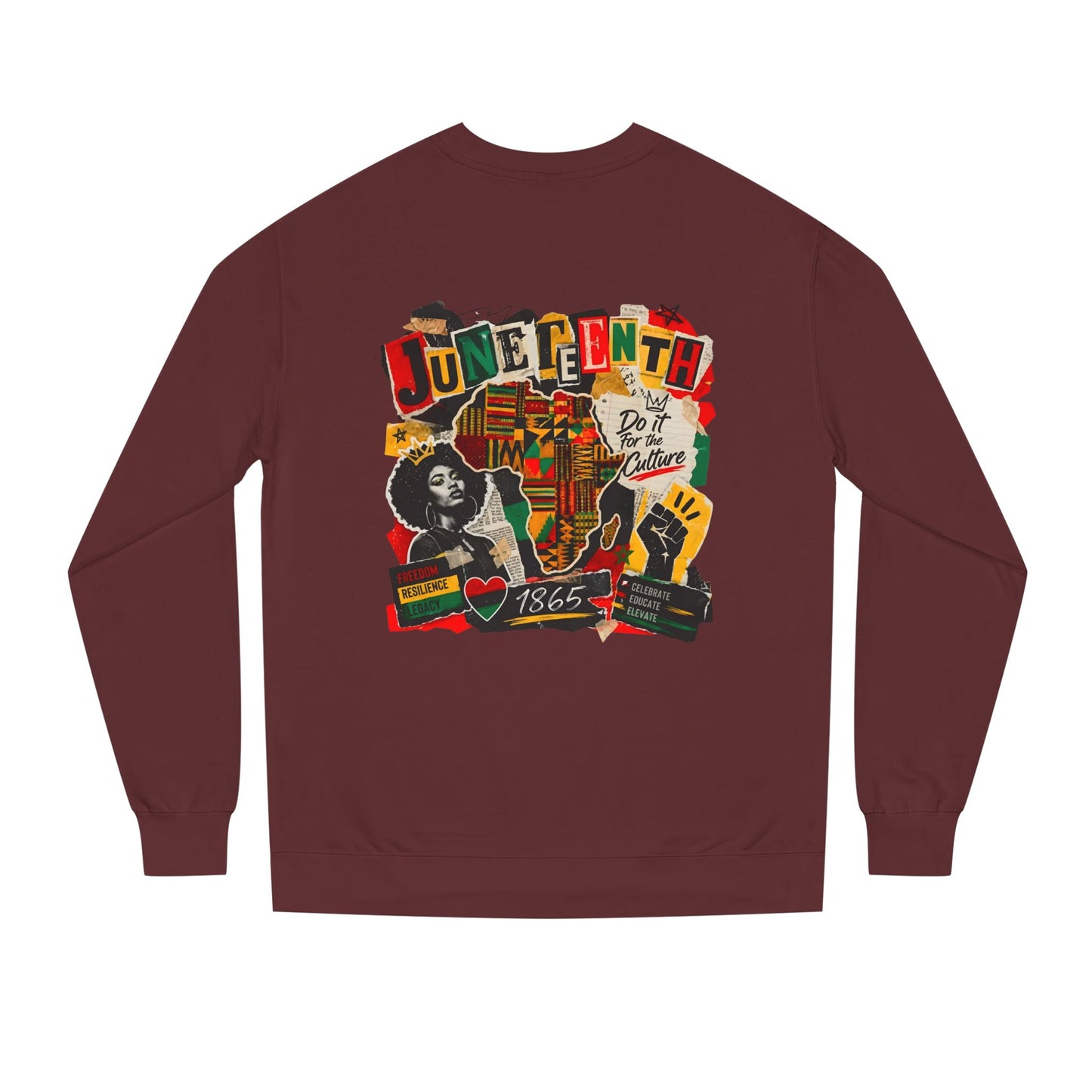Juneteenth Celebration Sweatshirt — African Heritage '1865' Graphic Crewneck
