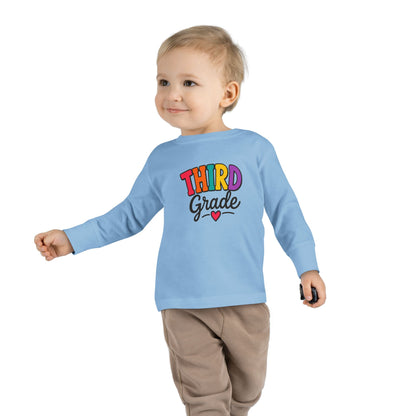 Third Grade Toddler Long Sleeve Tee — Cute Back-to-School Shirt