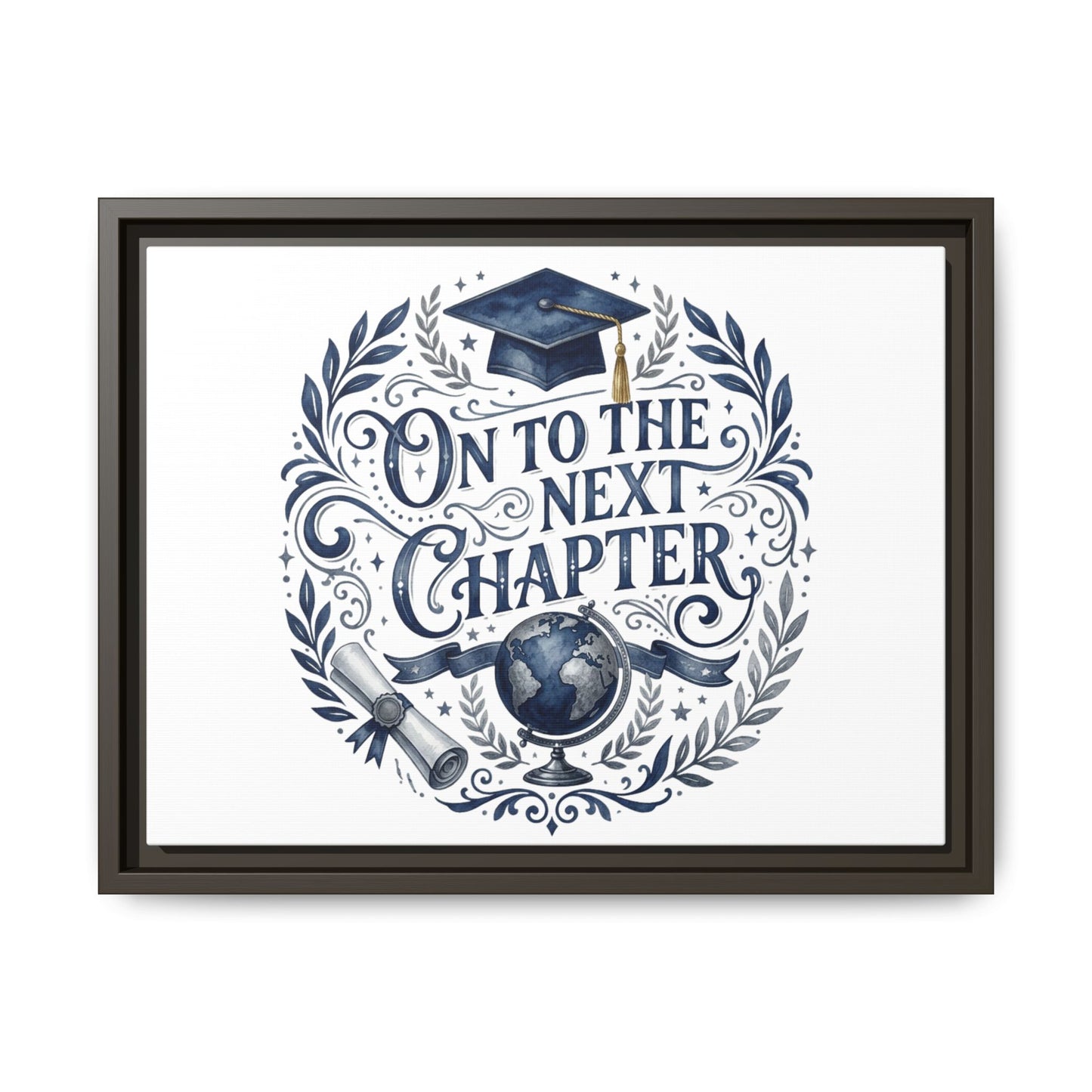 On to the Next Chapter Framed Canvas – Graduation Wall Art