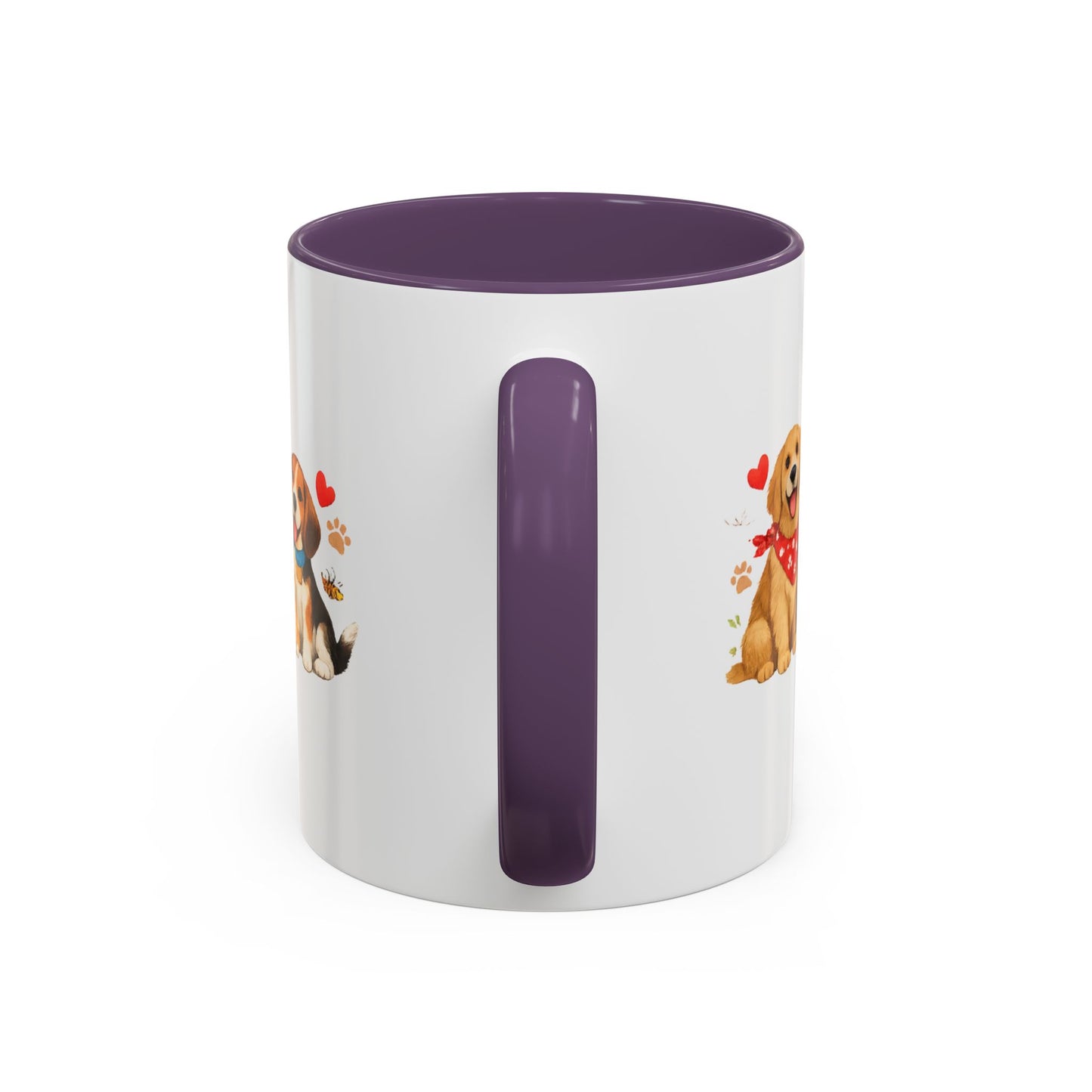 Dog Lover Accent Coffee Mug — “Love is a Four-Legged Word” Ceramic Gift