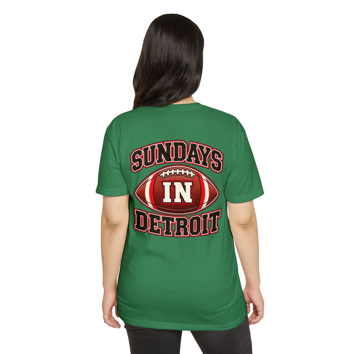 Sundays in Detroit Football T-Shirt