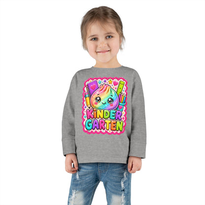 KinderGarten Cute Rainbow Character Toddler Long Sleeve Tee