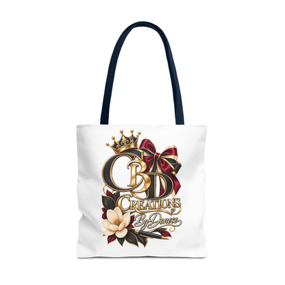 Logo Tote Bag — Elegant Crown & Bow Monogram Tote