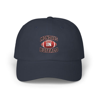 Dad Cap — "Mondays in Buffalo" Vintage Football Logo Hat