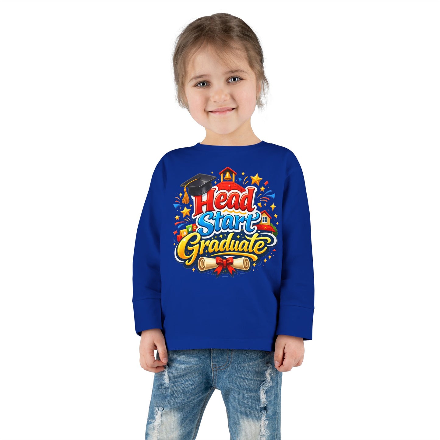 Toddler Long Sleeve Tee - "Head Start Graduate" Preschool Graduation Shirt