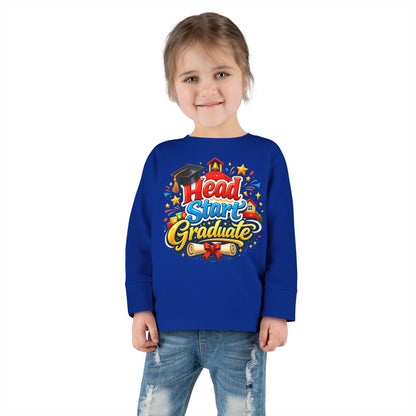 Toddler Long Sleeve Tee - "Head Start Graduate" Preschool Graduation Shirt